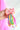 CHOKO Peach Embellished Bow Hairtie with Pompoms - CHK300