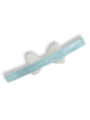 CHOKO Pearl Bow Detailing Headband - Light Blue - CHK042