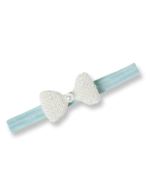 CHOKO Pearl Bow Detailing Headband - Light Blue - CHK042