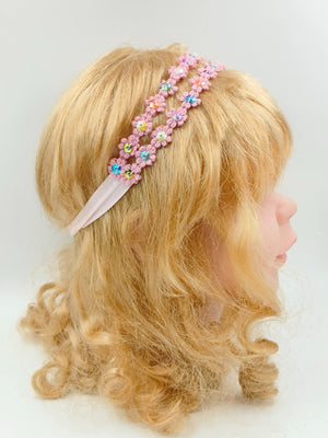 CHOKO Pearl Floral Detailing Headband for Babies - Pink - CHK015B
