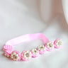 CHOKO Pearl Flower Detailing Headband - Pink - CHK013P
