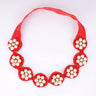 CHOKO Pearl Flower Detailing Headband - Red - CHK013RED