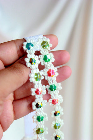 CHOKO Pearl Flower Detailing Headband - White - CHK015A