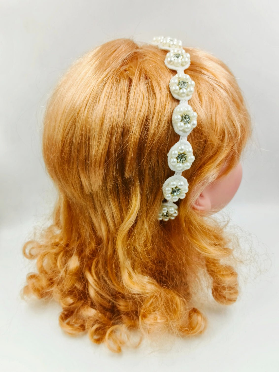 CHOKO Pearl Flower Detailing Headband - White - CHK013