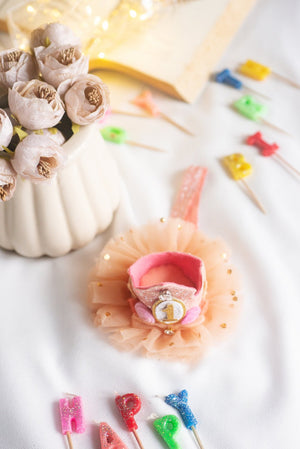 CHOKO Pink Birthday Sovereign Crown Headband for Babies - CHK060