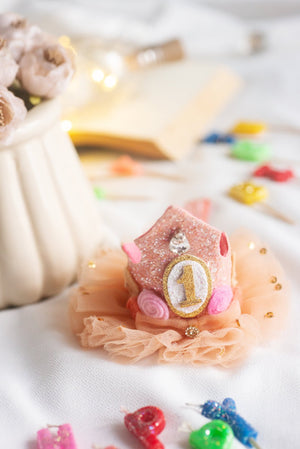CHOKO Pink Birthday Sovereign Crown Headband for Babies - CHK060