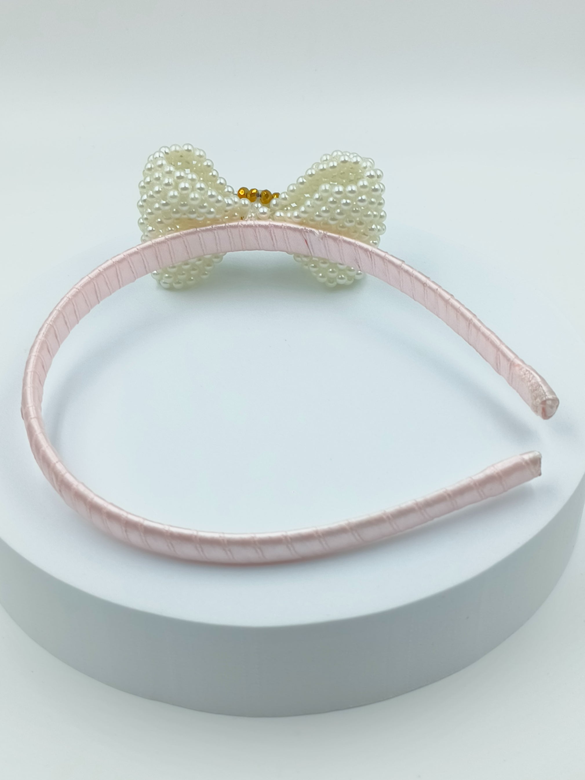 CHOKO Pink Pearl Beaded Hairband for Girls - Kids' Accessory - CHK523B