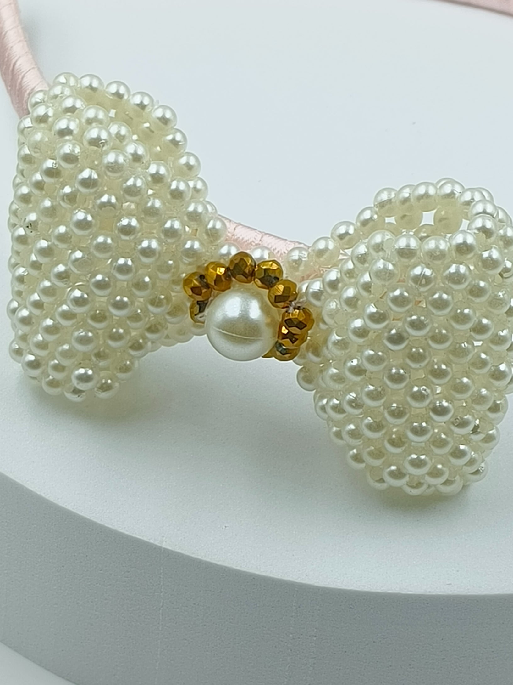 CHOKO Pink Pearl Beaded Hairband for Girls - Kids' Accessory - CHK523B