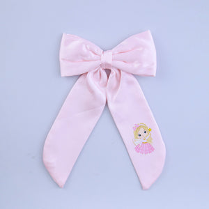 Choko Pink Princess Bow Hairclip for Girls - CHK545A