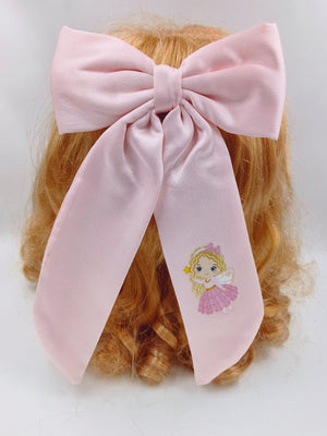 Choko Pink Princess Bow Hairclip for Girls - CHK545A