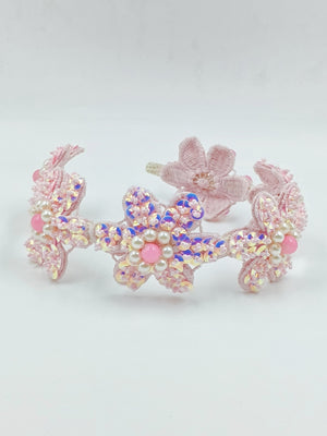 CHOKO Princess Pink Sequin Hairband for Girls - CHK512