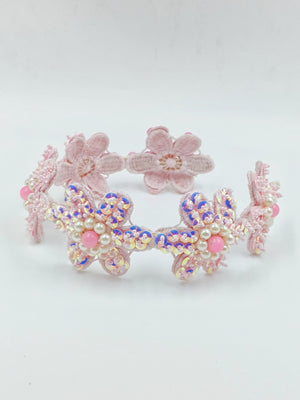 CHOKO Princess Pink Sequin Hairband for Girls - CHK512
