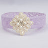 CHOKO - Purple Lace Net Hair Band - Teardrop Pearls - Regal Elegance - Purple - CHK275PU