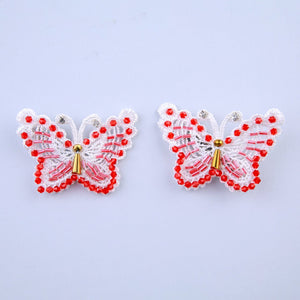 CHOKO Red Butterfly Bead Clips - CHK501C