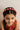Choko Red Fabric Hairband for Girls with White Floral Embellishments and Gold Accents, Party Ready - Hair Accessories
