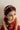 Choko Red Fabric Hairband for Girls with White Floral Embellishments and Gold Accents, Party Ready - Hair Accessories