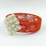 Choko - Red Lace Pearl Detailed Headband for Baby Girls for Babies - CHK544A