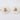CHOKO Set of 2 - Golden Touch Pearl Flower Beaded Hairclip - Off White, Gold - 235CHK62