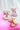 CHOKO Set of 3 Pastel Cotton Bow Hairclips with Heart Charms - CHK302