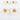 CHOKO Set of 4 Cotton Hairclips - Elegant Floral Blooms - 2 Pairs (White, Gold, Bronze) - 235CHK13