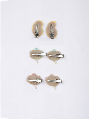 CHOKO Set of 6 - Ethnic Hairclips for Girls - Multicolour - 235CHK58