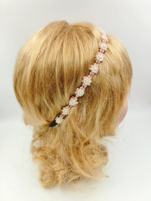 CHOKO White Floral Beaded Hair Band - Pearl Blossom - 235CHK20A