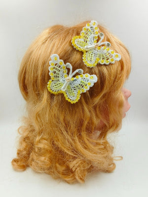 Choko Yellow Butterfly Bead Clips - CHK501A