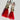 Christmas earrings accessories party wear, Red Flowy hanging Santa Claus - Little Surprise BoxChristmas earrings accessories party wear, Red Flowy hanging Santa Claus