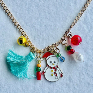 Christmas Necklace Accessories Snowman pendant Style Party wear - XMAS ACCESSORIES