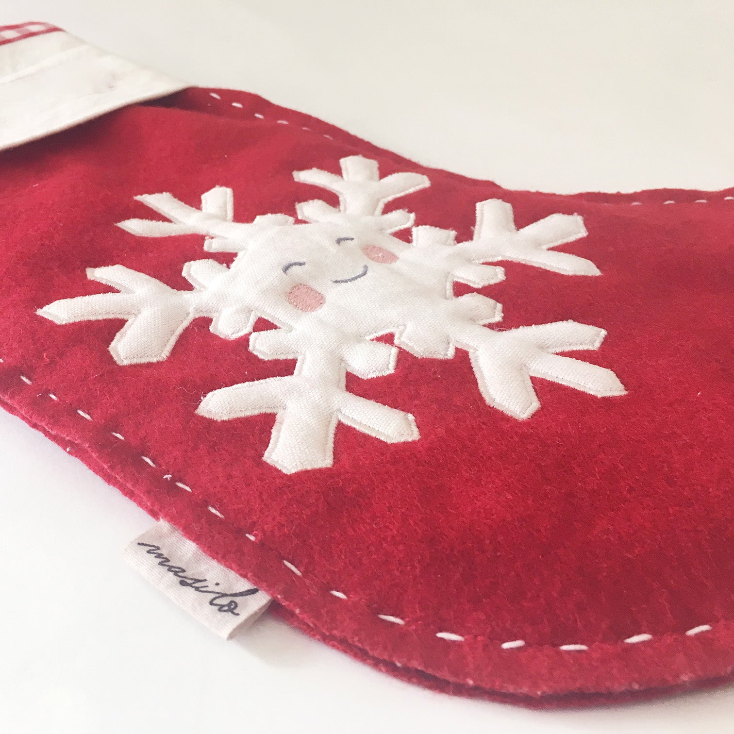 Christmas Stocking - Happy Snowflake Christmas Stockings