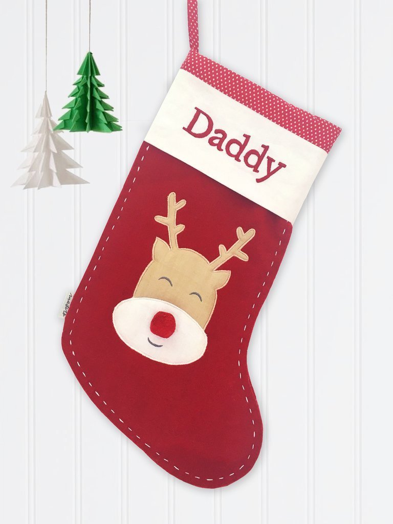Christmas Stocking - Red Nosed Reindeer Christmas Stockings