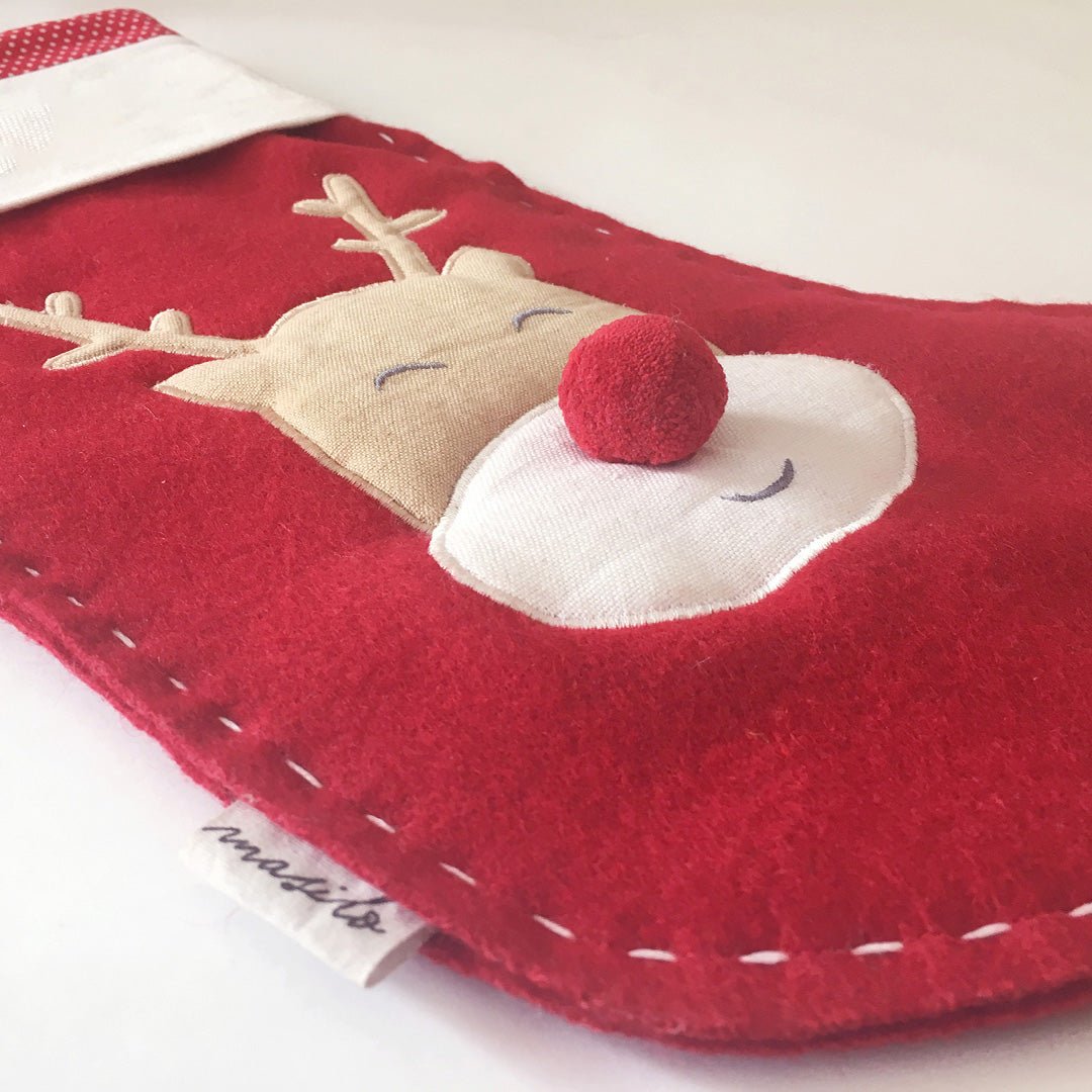 Christmas Stocking - Red Nosed Reindeer Christmas Stockings