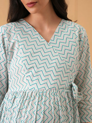 Chroma Chaos Maternity And Nursing Dress - S Maternity Casual Dress