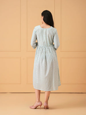 Chroma Chaos Maternity And Nursing Dress - S Maternity Casual Dress