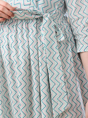 Chroma Chaos Maternity And Nursing Dress - S Maternity Casual Dress