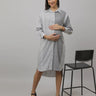 Chrome Pearl Maternity and Nursing Oversized Shirt Dress - DRS-SK-GWST-S