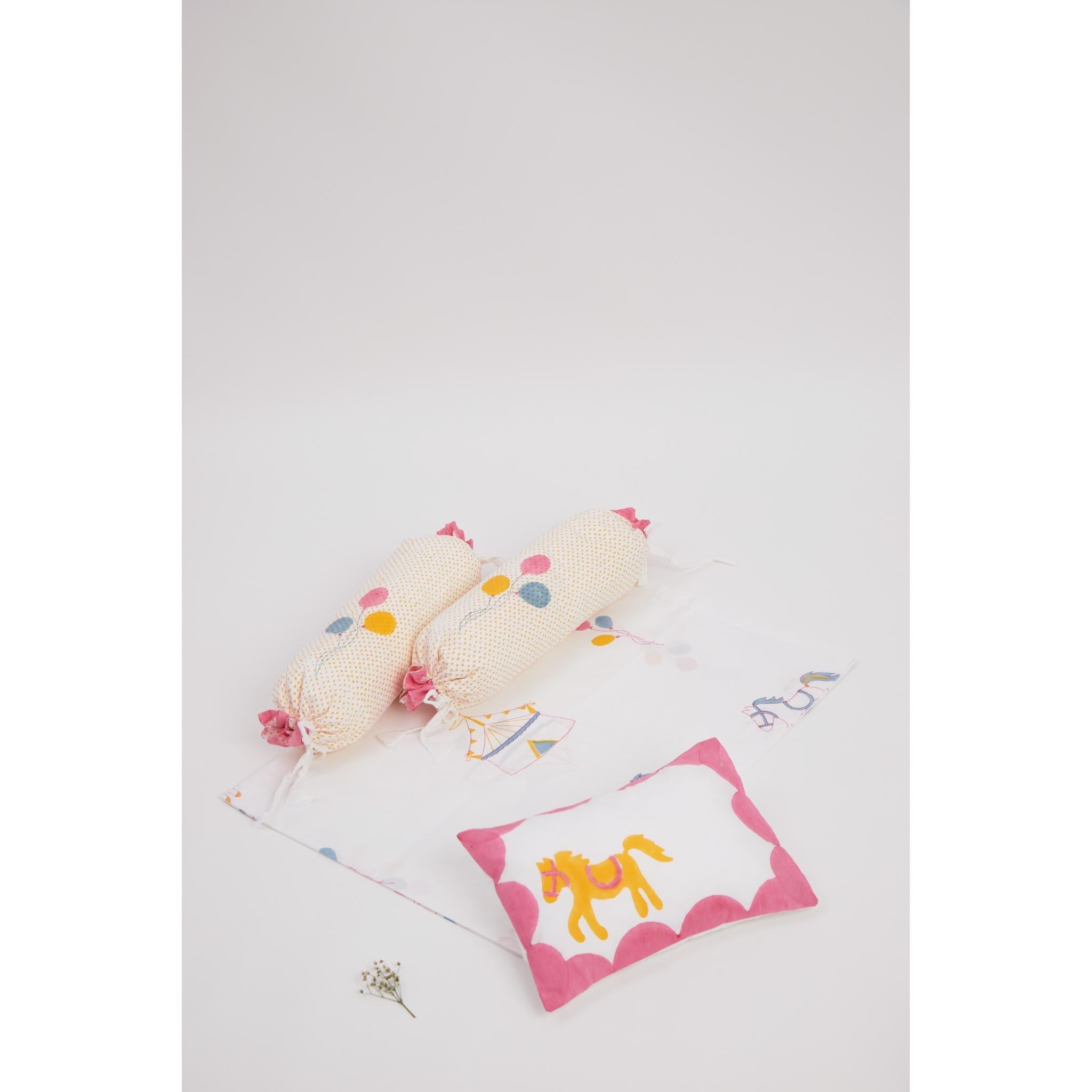 Circus Theme Colourful Cot set - Pink - MSY - CSB - 001E - Pink