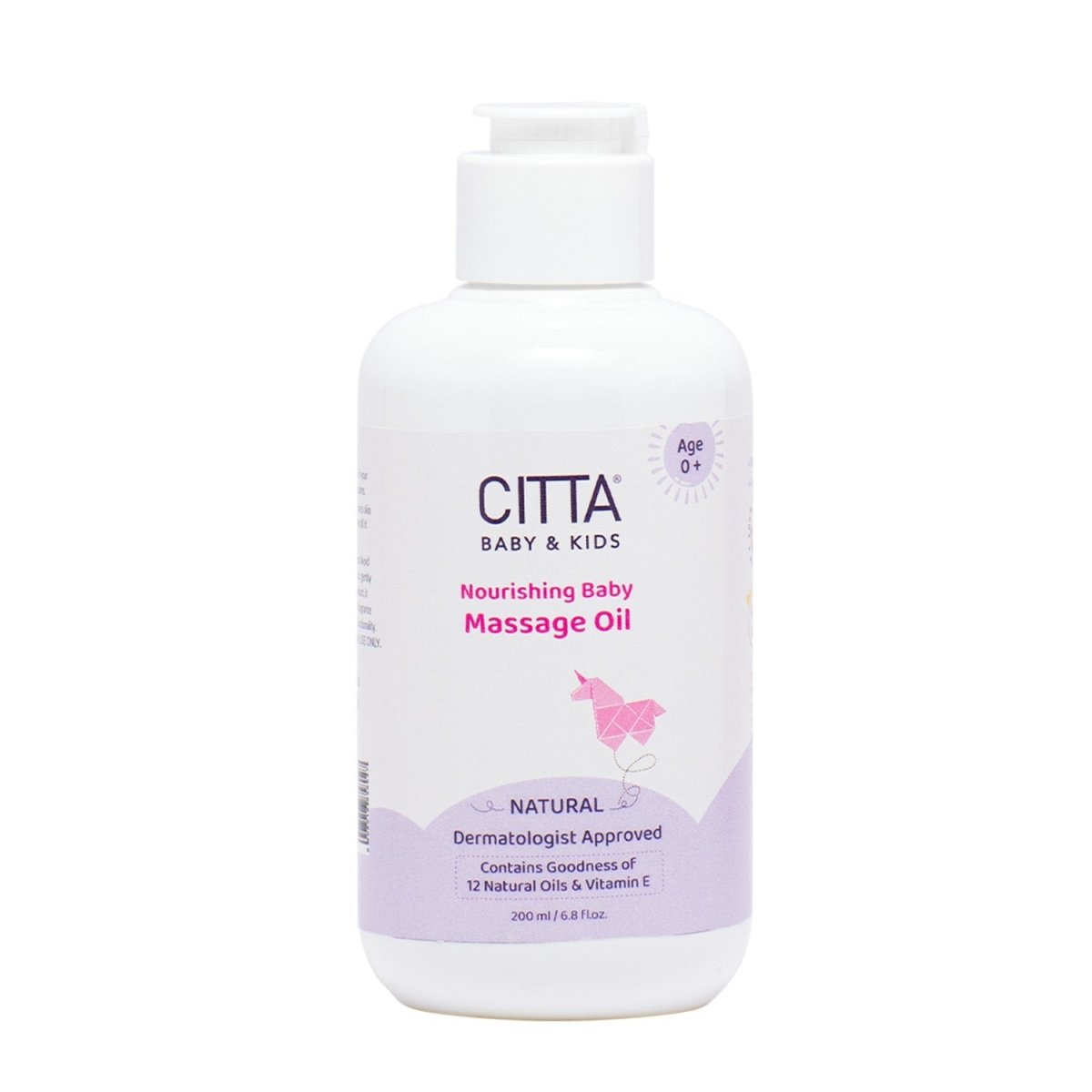 Citta Natural Nourishing Baby Massage Oil with Blend of 12 Oils and Vitamin E I Pack of 1 - 200 ml - B-Oil