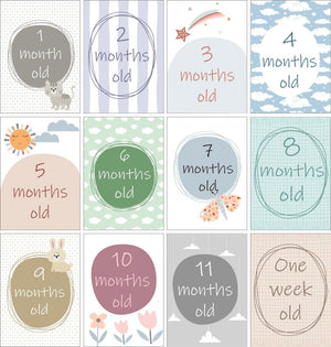 Classic Pastel Theme Milestone Cards- (Pack of 25) - MSCD-CLPST