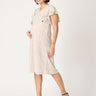 Cloud Cream Floral Maternity and Nursing Dress - DRS-BGFRL-S
