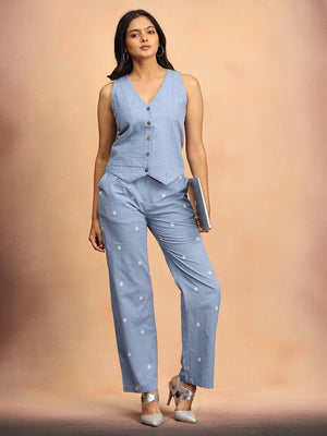 Cloud Nine Women's Vest Pant Set - S Women's Co ord Set
