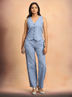 Cloud Nine Women's Vest Pant Set - S Women's Co ord Set