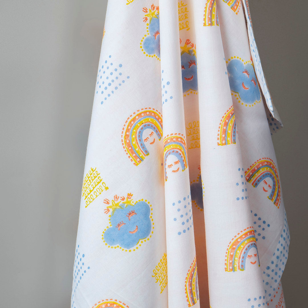 Gudgoodie Kids Cotton Muslin Dohar  -  Rainbow Dreams