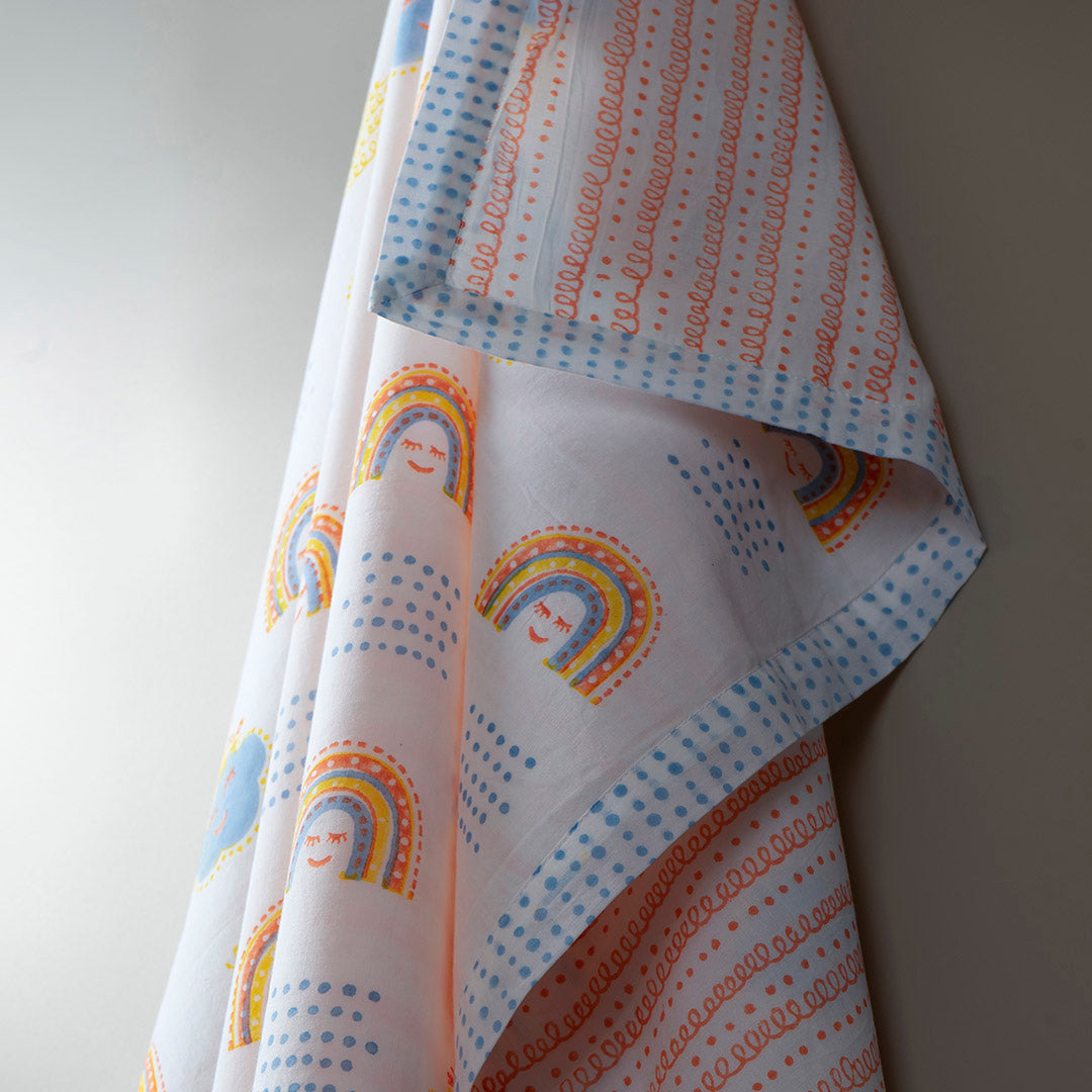 Gudgoodie Kids Cotton Muslin Dohar  -  Rainbow Dreams