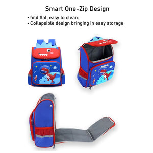 Cobalt 2d Pop Dino Space Backpack for Kids,5yrs - 8 yrs - Back To School