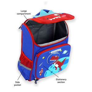Cobalt 2d Pop Dino Space Backpack for Kids,5yrs - 8 yrs - Back To School