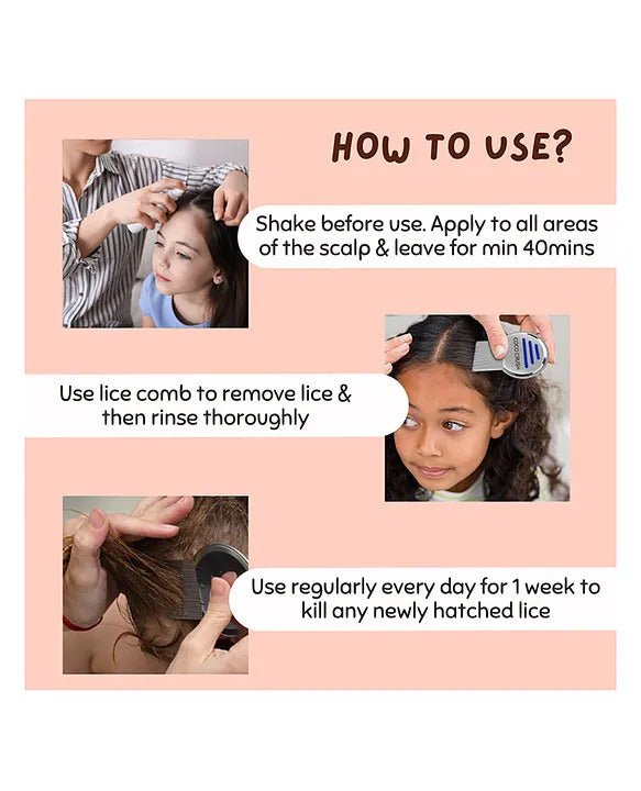 Coco Crush Ayurvedic Anti - Lice Combo: Shampoo & Hair Spray, Kills Lice, Eggs & Nits - Pack of 2 - LICESHAMPOO50LICESPRAY50
