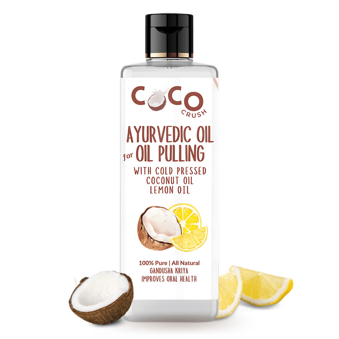 Coco Crush Ayurvedic Coconut & Lemon Oil for Oil Pulling - LEMON50