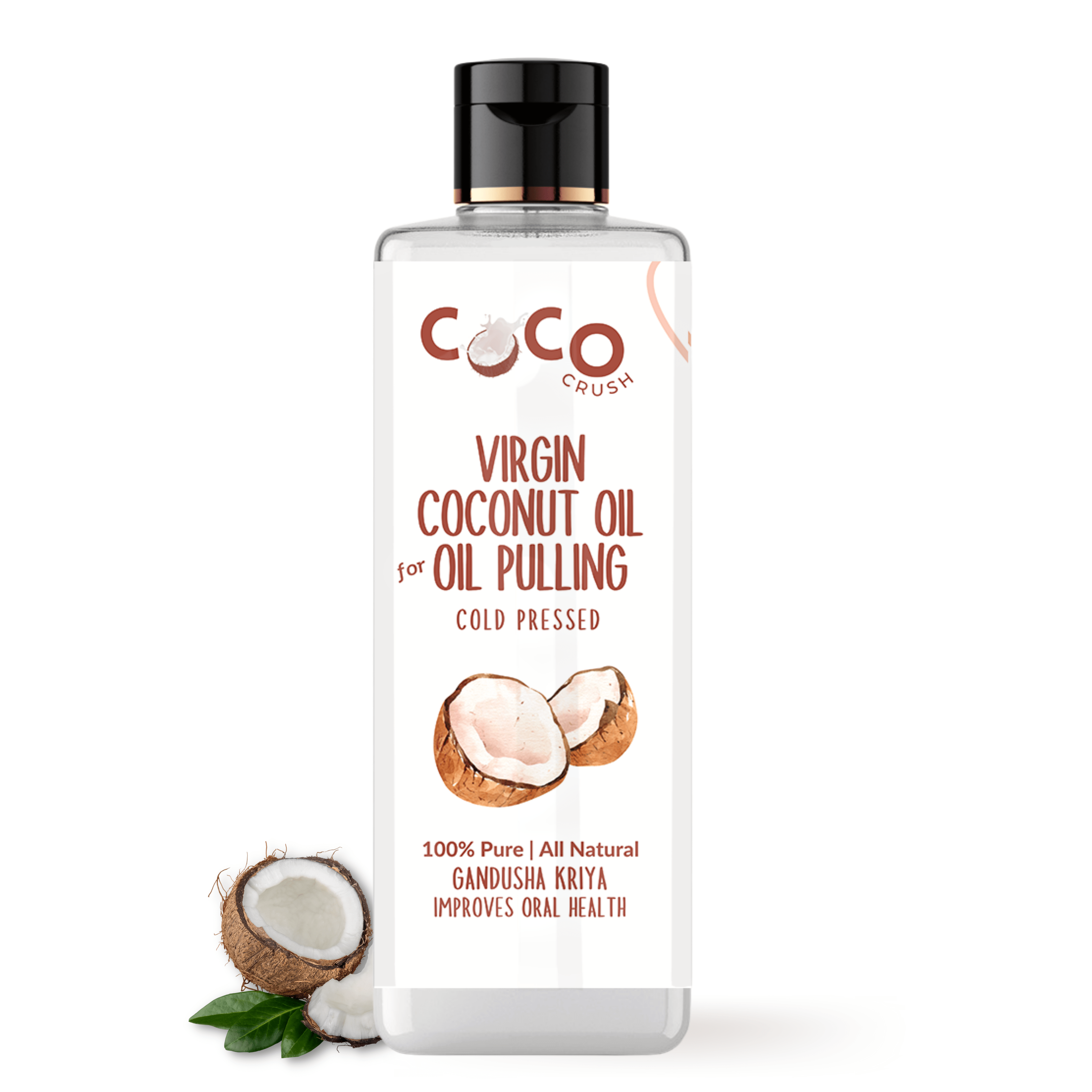 Coco Crush Ayurvedic Coconut Oil for Oil Pulling | Healthy Teeth - OPCO200