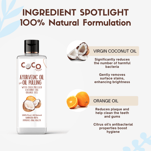 Coco Crush Ayurvedic Coconut & Orange Oil for Oil Pulling - ORANGE100